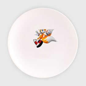 Тарелка с принтом Лисенок Тейлз в Петрозаводске, фарфор | диаметр - 210 мм
диаметр для нанесения принта - 120 мм | майлз «тейлз» прауэр