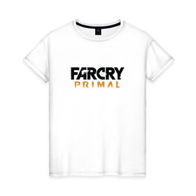 Женская футболка хлопок с принтом Far Cry Primal 1 в Петрозаводске, 100% хлопок | прямой крой, круглый вырез горловины, длина до линии бедер, слегка спущенное плечо | 