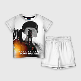Детский костюм с шортами 3D с принтом Rise of the Tomb Raider 1 в Петрозаводске,  |  | Тематика изображения на принте: rise of the tomb raider | tomb raider | восхождение расхитительницы гробниц | расхитительница гробниц