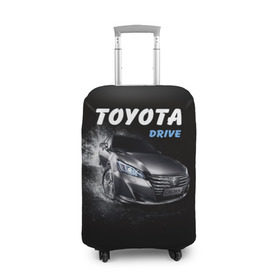Чехол для чемодана 3D с принтом Toyota Drive в Петрозаводске, 86% полиэфир, 14% спандекс | двустороннее нанесение принта, прорези для ручек и колес | crown | toyota | авто | автомобиль | краун | машина | тачка | тойота