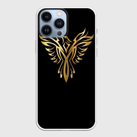 Чехол для iPhone 13 Pro Max с принтом Gold Phoenix в Петрозаводске,  |  | злато | золото | клюв | крылья | металл | орёл | птица | феникс