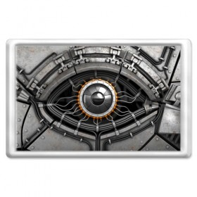 Магнит 45*70 с принтом Android eye в Петрозаводске, Пластик | Размер: 78*52 мм; Размер печати: 70*45 | Тематика изображения на принте: robot | андроид | глаз | механизм | око | очи | робот