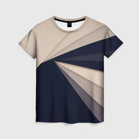 Женская футболка 3D с принтом Абстракция 11 в Петрозаводске, 100% полиэфир ( синтетическое хлопкоподобное полотно) | прямой крой, круглый вырез горловины, длина до линии бедер | геометрия | линии | оптические иллюзии | орнамент | полосы | узор | цвет