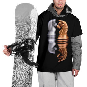 Накидка на куртку 3D с принтом Ход конём в Петрозаводске, 100% полиэстер |  | Тематика изображения на принте: 64 | chess | игра | конь | спорт | фигура | шахматы