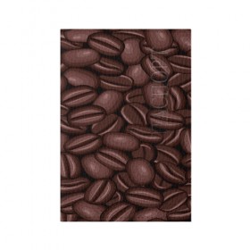 Обложка для паспорта матовая кожа с принтом Зёрна кофе в Петрозаводске, натуральная матовая кожа | размер 19,3 х 13,7 см; прозрачные пластиковые крепления | Тематика изображения на принте: beans | coffee | бобы | паттерн