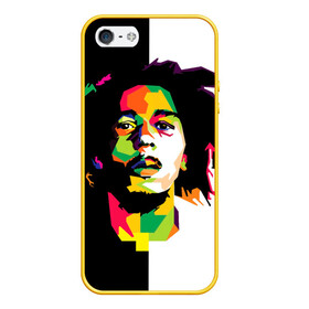 Чехол для iPhone 5/5S матовый с принтом Bob Marley в Петрозаводске, Силикон | Область печати: задняя сторона чехла, без боковых панелей | боб марли | поп арт