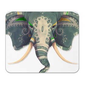 Коврик прямоугольный с принтом Индийский слон в Петрозаводске, натуральный каучук | размер 230 х 185 мм; запечатка лицевой стороны | 