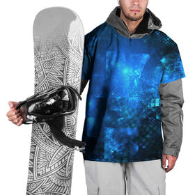 Накидка на куртку 3D с принтом геометрия в Петрозаводске, 100% полиэстер |  | геометрия | звезды | космос | море | небо | синий | текстура