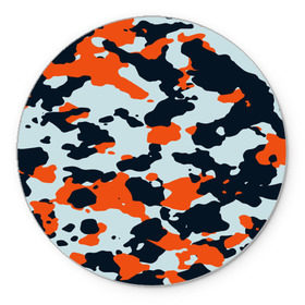 Коврик круглый с принтом Asiimov camouflage в Петрозаводске, резина и полиэстер | круглая форма, изображение наносится на всю лицевую часть | камуфляж | контр страйк | контра
