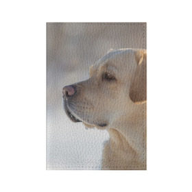 Обложка для паспорта матовая кожа с принтом Лабрадор в Петрозаводске, натуральная матовая кожа | размер 19,3 х 13,7 см; прозрачные пластиковые крепления | далматин | далматинец | дворняга | лабрадор | любимец | овчарка | пес | питомец | самоед | собака | собачка | щенок
