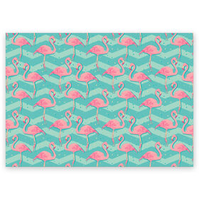 Поздравительная открытка с принтом flamingo в Петрозаводске, 100% бумага | плотность бумаги 280 г/м2, матовая, на обратной стороне линовка и место для марки
 | Тематика изображения на принте: flamingo | абстракция | фламинго