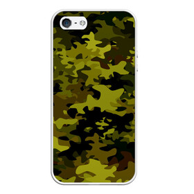 Чехол для iPhone 5/5S матовый с принтом Camouflage в Петрозаводске, Силикон | Область печати: задняя сторона чехла, без боковых панелей | камуфляж | хаки