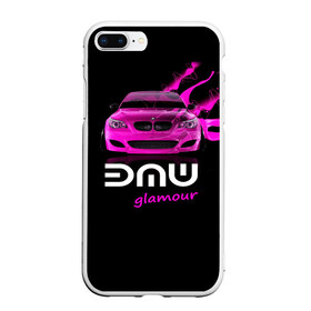 Чехол для iPhone 7Plus/8 Plus матовый с принтом BMW glamour в Петрозаводске, Силикон | Область печати: задняя сторона чехла, без боковых панелей | bmw | m5 | pink | авто | автомобиль | бмв | гламур | машина | розовый | стиль | тачка | элита