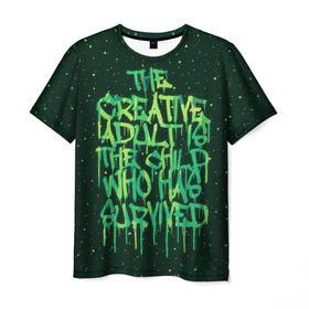 Мужская футболка 3D с принтом The Creative в Петрозаводске, 100% полиэфир | прямой крой, круглый вырез горловины, длина до линии бедер | adult | kid | street | креатив | ребенок | улица