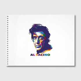 Альбом для рисования с принтом Al Pacino в Петрозаводске, 100% бумага
 | матовая бумага, плотность 200 мг. | актёр | аль пачино | артист | звезда | кино | киноактёр | кинозвезда | кинофильм | роль