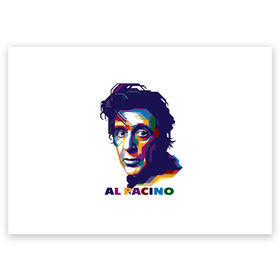 Поздравительная открытка с принтом Al Pacino в Петрозаводске, 100% бумага | плотность бумаги 280 г/м2, матовая, на обратной стороне линовка и место для марки
 | актёр | аль пачино | артист | звезда | кино | киноактёр | кинозвезда | кинофильм | роль