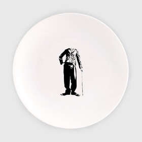 Тарелка с принтом Чарли Чаплин в Петрозаводске, фарфор | диаметр - 210 мм
диаметр для нанесения принта - 120 мм | Тематика изображения на принте: 