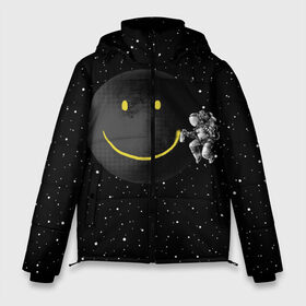 Мужская зимняя куртка 3D с принтом Лунная улыбка в Петрозаводске, верх — 100% полиэстер; подкладка — 100% полиэстер; утеплитель — 100% полиэстер | длина ниже бедра, свободный силуэт Оверсайз. Есть воротник-стойка, отстегивающийся капюшон и ветрозащитная планка. 

Боковые карманы с листочкой на кнопках и внутренний карман на молнии. | astronaut | cosmonaut | cosmos | galaxy | meteor | moon | planet | smile | space | universe | астронавт | вселенная | галактика | звезды | космонавт | космос | луна | смайл | улыбка