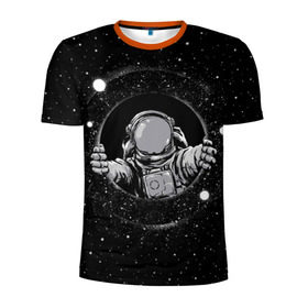 Мужская футболка 3D спортивная с принтом Черная дыра в Петрозаводске, 100% полиэстер с улучшенными характеристиками | приталенный силуэт, круглая горловина, широкие плечи, сужается к линии бедра | astronaut | cosmonaut | cosmos | galaxy | meteor | moon | planet | space | star | universe | астронавт | бесконечность | вселенная | галактика | космонавт | космос | черная дыра