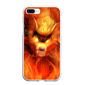 Чехол для iPhone 7Plus/8 Plus матовый с принтом Fire Wolf в Петрозаводске, Силикон | Область печати: задняя сторона чехла, без боковых панелей | Тематика изображения на принте: league of legends | lol | warwick | wolf | варвик | волк | лига легенд | лол