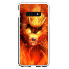 Чехол для Samsung S10E с принтом Fire Wolf в Петрозаводске, Силикон | Область печати: задняя сторона чехла, без боковых панелей | Тематика изображения на принте: league of legends | lol | warwick | wolf | варвик | волк | лига легенд | лол