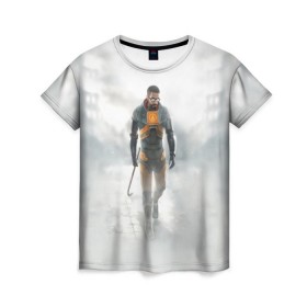 Женская футболка 3D с принтом Half - life в Петрозаводске, 100% полиэфир ( синтетическое хлопкоподобное полотно) | прямой крой, круглый вырез горловины, длина до линии бедер | half | life | гордон | фримен | хедкраб
