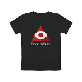 Детская футболка хлопок с принтом SecuroServ в Петрозаводске, 100% хлопок | круглый вырез горловины, полуприлегающий силуэт, длина до линии бедер | auto | grand | gta | theft | гта
