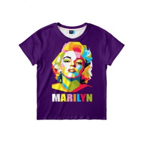 Детская футболка 3D с принтом Marilyn Monroe в Петрозаводске, 100% гипоаллергенный полиэфир | прямой крой, круглый вырез горловины, длина до линии бедер, чуть спущенное плечо, ткань немного тянется | marilyn monroe | актриса | звезда | кино | мэрилин монро | певица