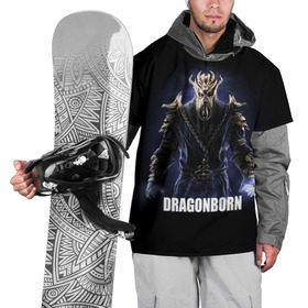 Накидка на куртку 3D с принтом Dragonborn в Петрозаводске, 100% полиэстер |  | game | the elder scrolls v: skyrim | драконорожденный | игра | игрок