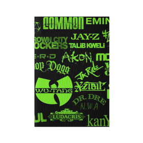 Обложка для паспорта матовая кожа с принтом Hip-Hop в Петрозаводске, натуральная матовая кожа | размер 19,3 х 13,7 см; прозрачные пластиковые крепления | akon | eminem | hip hop | snoop dogg | wu tang | xzibit | хип хоп | эминем