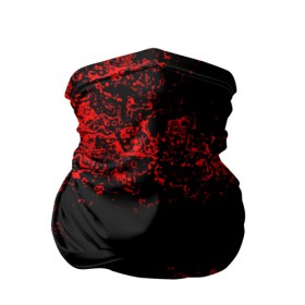 Бандана-труба 3D с принтом Капли красок в Петрозаводске, 100% полиэстер, ткань с особыми свойствами — Activecool | плотность 150‒180 г/м2; хорошо тянется, но сохраняет форму | Тематика изображения на принте: брызки | красный | черный