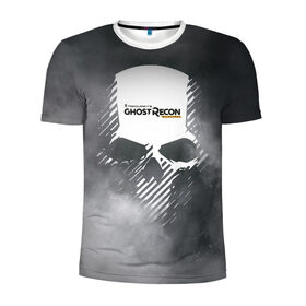 Мужская футболка 3D спортивная с принтом Ghost Recon в Петрозаводске, 100% полиэстер с улучшенными характеристиками | приталенный силуэт, круглая горловина, широкие плечи, сужается к линии бедра | tom clancy’s | череп