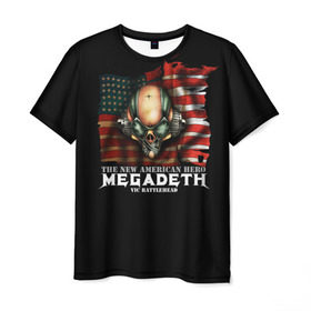 Мужская футболка 3D с принтом Megadeth #3 в Петрозаводске, 100% полиэфир | прямой крой, круглый вырез горловины, длина до линии бедер | dave | megadeth | metal | mustaine | rattlehead | rock | thrash | vic | дейв | мастейн | мегадез | мегадет | мегедес | метал | рок | треш