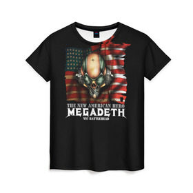 Женская футболка 3D с принтом Megadeth #3 в Петрозаводске, 100% полиэфир ( синтетическое хлопкоподобное полотно) | прямой крой, круглый вырез горловины, длина до линии бедер | dave | megadeth | metal | mustaine | rattlehead | rock | thrash | vic | дейв | мастейн | мегадез | мегадет | мегедес | метал | рок | треш