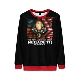 Женский свитшот 3D с принтом Megadeth #3 в Петрозаводске, 100% полиэстер с мягким внутренним слоем | круглый вырез горловины, мягкая резинка на манжетах и поясе, свободная посадка по фигуре | dave | megadeth | metal | mustaine | rattlehead | rock | thrash | vic | дейв | мастейн | мегадез | мегадет | мегедес | метал | рок | треш