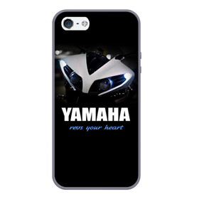 Чехол для iPhone 5/5S матовый с принтом Yamaha в Петрозаводске, Силикон | Область печати: задняя сторона чехла, без боковых панелей | yamaha | yzf | байк | байкер | мото | мотоцикл | мотоциклист | ямаха