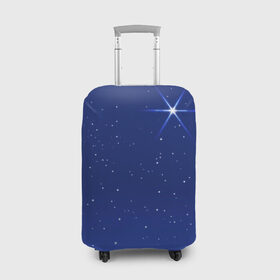 Чехол для чемодана 3D с принтом Звезда пленительного счастья в Петрозаводске, 86% полиэфир, 14% спандекс | двустороннее нанесение принта, прорези для ручек и колес | блеск | галактика | звёзды | космос | лучи | небо | ночь