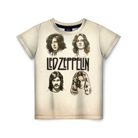 Детская футболка 3D с принтом Led Zeppelin 1 в Петрозаводске, 100% гипоаллергенный полиэфир | прямой крой, круглый вырез горловины, длина до линии бедер, чуть спущенное плечо, ткань немного тянется | Тематика изображения на принте: led zeppelin | лед зеппелин | роберт плант