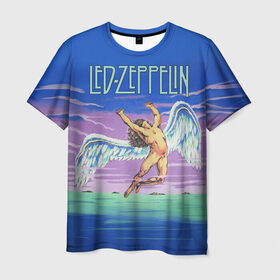Мужская футболка 3D с принтом Led Zeppelin 2 в Петрозаводске, 100% полиэфир | прямой крой, круглый вырез горловины, длина до линии бедер | led zeppelin | лед зеппелин | роберт плант