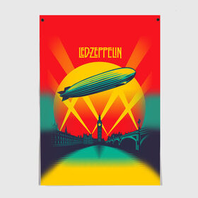Постер с принтом Led Zeppelin 3 в Петрозаводске, 100% бумага
 | бумага, плотность 150 мг. Матовая, но за счет высокого коэффициента гладкости имеет небольшой блеск и дает на свету блики, но в отличии от глянцевой бумаги не покрыта лаком | led zeppelin | лед зеппелин | роберт плант