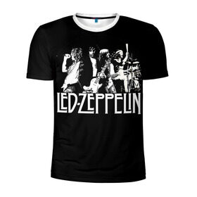 Мужская футболка 3D спортивная с принтом Led Zeppelin 4 в Петрозаводске, 100% полиэстер с улучшенными характеристиками | приталенный силуэт, круглая горловина, широкие плечи, сужается к линии бедра | Тематика изображения на принте: led zeppelin | лед зеппелин | роберт плант