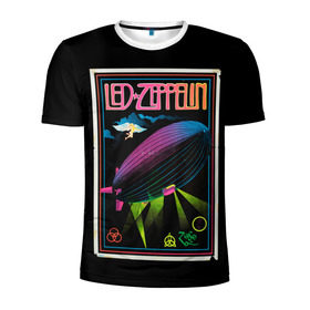Мужская футболка 3D спортивная с принтом Led Zeppelin 6 в Петрозаводске, 100% полиэстер с улучшенными характеристиками | приталенный силуэт, круглая горловина, широкие плечи, сужается к линии бедра | Тематика изображения на принте: led zeppelin | лед зеппелин | роберт плант