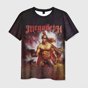 Мужская футболка 3D с принтом Megadeth 6 в Петрозаводске, 100% полиэфир | прямой крой, круглый вырез горловины, длина до линии бедер | Тематика изображения на принте: megadeth | дирк вербурен | дэвид эллефсон | дэйв мастейн | кико лоурейро | мегадэт