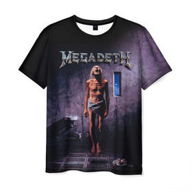 Мужская футболка 3D с принтом Megadeth 7 в Петрозаводске, 100% полиэфир | прямой крой, круглый вырез горловины, длина до линии бедер | Тематика изображения на принте: megadeth | дирк вербурен | дэвид эллефсон | дэйв мастейн | кико лоурейро | мегадэт