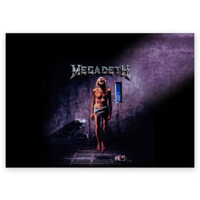 Поздравительная открытка с принтом Megadeth 7 в Петрозаводске, 100% бумага | плотность бумаги 280 г/м2, матовая, на обратной стороне линовка и место для марки
 | megadeth | дирк вербурен | дэвид эллефсон | дэйв мастейн | кико лоурейро | мегадэт