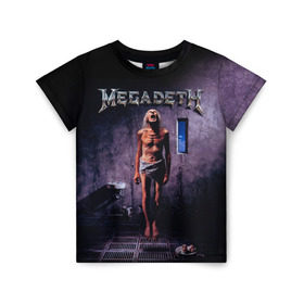 Детская футболка 3D с принтом Megadeth 7 в Петрозаводске, 100% гипоаллергенный полиэфир | прямой крой, круглый вырез горловины, длина до линии бедер, чуть спущенное плечо, ткань немного тянется | megadeth | дирк вербурен | дэвид эллефсон | дэйв мастейн | кико лоурейро | мегадэт