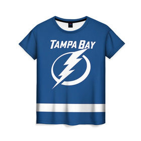 Женская футболка 3D с принтом Tampa Bay Drouin в Петрозаводске, 100% полиэфир ( синтетическое хлопкоподобное полотно) | прямой крой, круглый вырез горловины, длина до линии бедер | 27 | jonathan drouin | tampa bay lightning | джонатан друэн | нхл | тампа бэй лайтнинг | хоккей