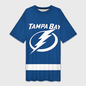 Платье-футболка 3D с принтом Tampa Bay Nesterov в Петрозаводске,  |  | 89 | nikita nesterov | tampa bay lightning | никита нестеров | нхл | тампа бэй лайтнинг | трактор | хоккей
