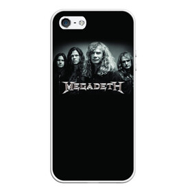 Чехол для iPhone 5/5S матовый с принтом Megadeth в Петрозаводске, Силикон | Область печати: задняя сторона чехла, без боковых панелей | dave | megadeth | metal | mustaine | rattlehead | rock | thrash | vic | дейв | мастейн | мегадет | метал | рок | треш