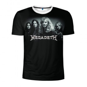 Мужская футболка 3D спортивная с принтом Megadeth в Петрозаводске, 100% полиэстер с улучшенными характеристиками | приталенный силуэт, круглая горловина, широкие плечи, сужается к линии бедра | dave | megadeth | metal | mustaine | rattlehead | rock | thrash | vic | дейв | мастейн | мегадет | метал | рок | треш